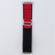 Нейлоновый ремешок для Apple Watch 1/2/3/4/5/6/7/8/SE/ULTRA 42/44/45/49 мм, чёрный / красная