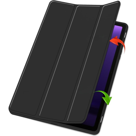 Чохол для Samsung Galaxy Tab S10 FE+ Plus, Smartcase з місцем для стилуса, чорний