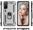Бронированный Чехол до Samsung Galaxy S21, Nox Case Ring, серебряный