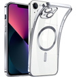 Чохол для iPhone 13, Electro MagSafe, сріблястий + Скло на екран