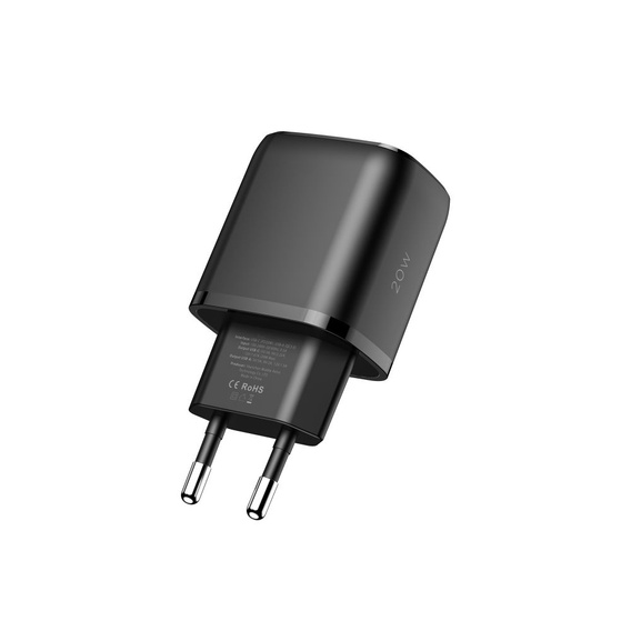 Tech-Protect C20W QC3.0 універсальний зарядний пристрій USB-A USB-C, Black