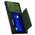 Чехол для Samsung Galaxy S24 Ultra, ERBORD SlideGuard with Card Holder, зелёный