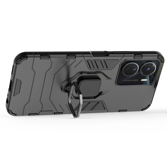 Чoхол до Vivo Y16 4G, Kickstand Ring, чорний
