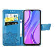 Откидной чехол для Xiaomi Redmi 9, Butterfly, синий