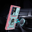 Чохол NOX Camera Slide Samsung Galaxy S23 Ultra, CamShield Slide, зелений / рожевий