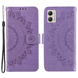 Откидной чехол для Motorola Moto G53 5G, Mandala, фиолетовый