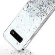 Чехол до Samsung Galaxy S10 Plus, Glittery, прозрачный