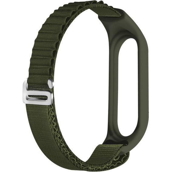 Нейлоновий ремінець до Xiaomi Mi Band 3/4/5/6/7/7 NFC, Green