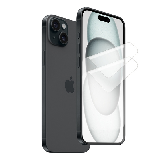 2x Гидрогелевая пленка для iPhone 15 Plus, гидрогелевая пленка ERBORD
