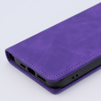 Чехол для iPhone 15 Pro, ERBORD Vintage, бумажник с клапаном, фиолетовый