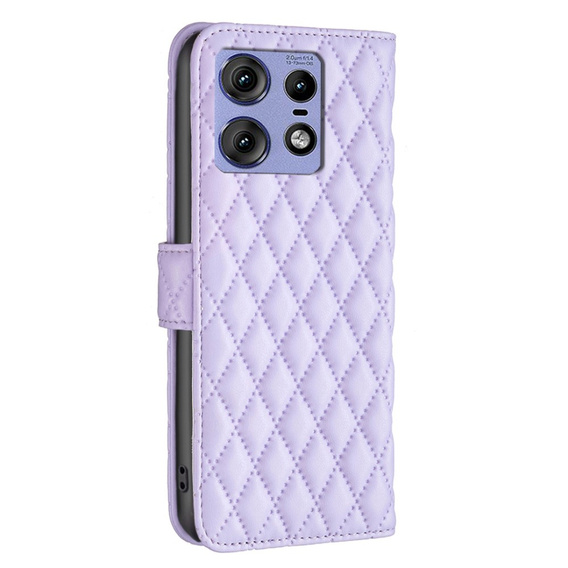 Откидной чехол для Motorola Edge 50 Pro 5G, Wallet, BINFEN COLOR, фиолетовый