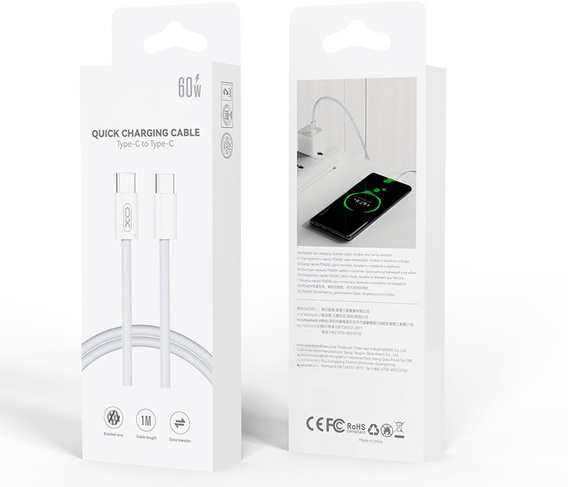 Зарядное устройство Forcell 65W GaN 2x USB C 1x USB A , White