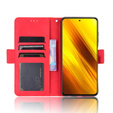 Футляр з клапаном для Xiaomi Poco X3 NFC / Poco X3 Pro, Card Slot, червоний