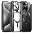Чохол для iPhone 15 Pro, Electro MagSafe, чорний + Скло на екран
