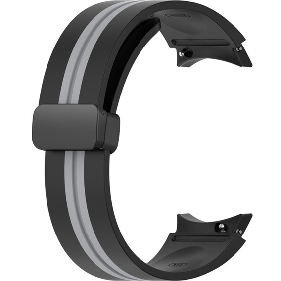 Силіконовий ремінець для Fitbit Inspire 3, Red Samsung Galaxy Watch 4 / 5 40/42/44/46/45MM PRO, Black / Grey
