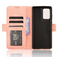 Футляр з клапаном для Motorola Edge 50 Fusion 5G, Card Slot, рожевий