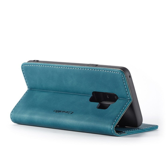Чехол CASEME для Samsung Galaxy S9 Plus, Leather Wallet Case, синий