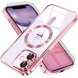 Чохол для iPhone 11, Electro MagSafe, рожевий + Скло на екран