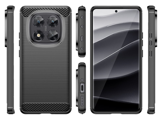 Чoхол до Xiaomi Redmi Note 14 Pro, Carbon, чорний