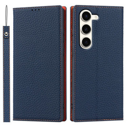 Шкіряний чохол для Samsung Galaxy S23 Plus, ERBORD Grain Leather, темно-синій