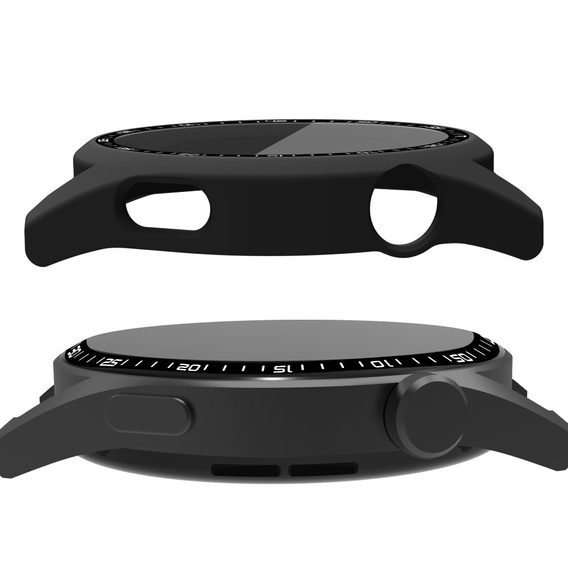 2в1 чохол та захисне скло для годинника Huawei Watch GT 3 46mm, чорний