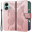 Чохол-книжка для Oppo A98 5G, Butterfly, рожевий rose gold