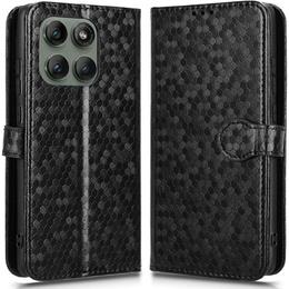 Флип-кейс для Motorola Edge 60 Pro, Wallet Rhombus, чёрный