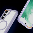 Чохол з рамкою для Samsung Galaxy S23 FE, для MagSafe, прозорий / фіолетовий