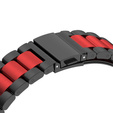 Браслет Stainless для  Samsung Galaxy Watch 4 / 4 Classic - Black/Red