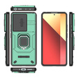 Чехол для Xiaomi Redmi Note 13 Pro 4G / Xiaomi Redmi Note 14S / Xiaomi Poco M6 Pro 4G, KickStand Camera Lens, зелёный
