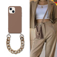 Чехол INS Crossbody для iPhone 13 Mini, Brown