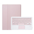Чохол + клавіатура Apple iPad Pro 11" 5 gen. 2024, Leather Pen Slot TouchPad, рожевий