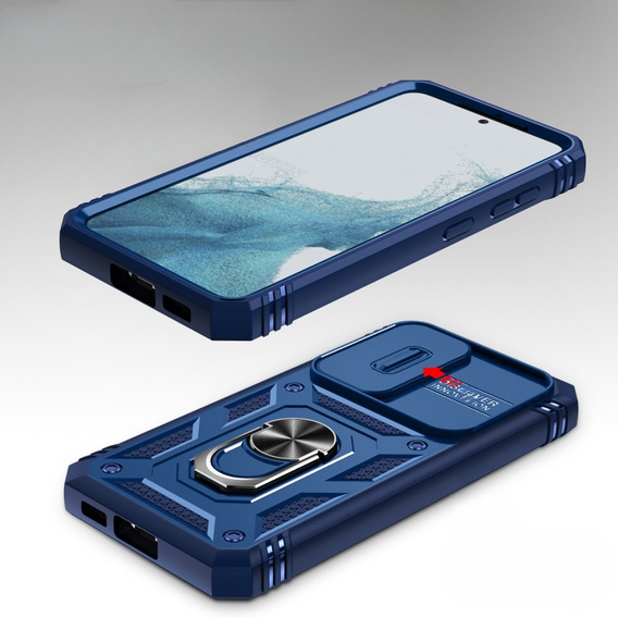 Чохол NOX Camera Slide Samsung Galaxy S23, CamShield Slide, синій