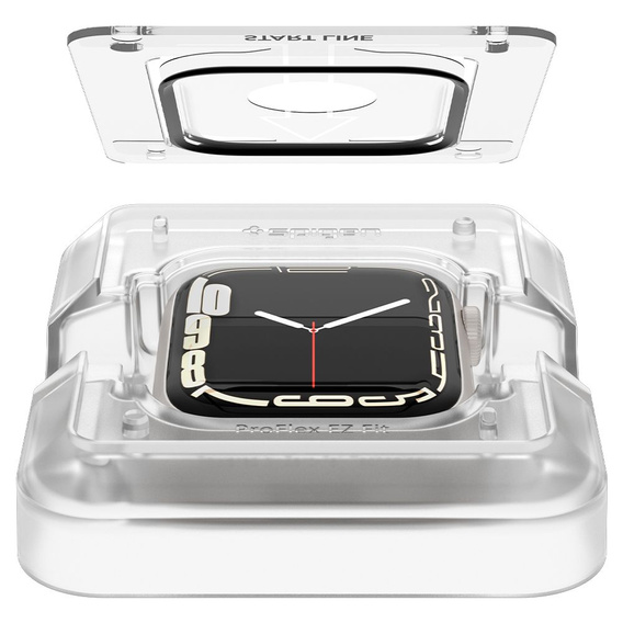 Spigen ProFlex EZ FIT,Гибридное стекло для Apple Watch 7 / 8 45MM, Clear (2 sztuki)