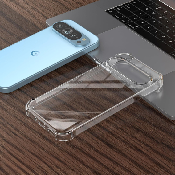 Чехол для Google Pixel 9 / Pixel 9 Pro, Erbord Dropproof, прозрачный + стекло