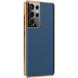 Чoхол до Samsung Galaxy S23 Ultra, Cowhide Leather, темно-синій