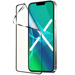 Гибридное стекло Full Glue Ceramic до iPhone 12 / 12 Pro, Black