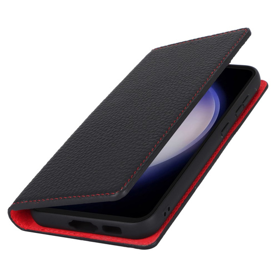 Откидной чехол для Samsung Galaxy A25 5G, Litchi Skin Grain, чёрный