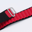 Нейлоновый ремешок для Apple Watch 1/2/3/4/5/6/7/8/SE/ULTRA 42/44/45/49 мм, чёрный / красная