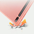 Чохол для Samsung Galaxy Tab S9+ 12.4", Dux Ducis Domo, рожевий rose gold