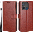 Откидной чехол для Xiaomi Redmi 12C, Crazy Horse Wallet, коричневый