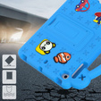Детский чехол для iPad mini 7.9" 2019/2015/2014/2013/2012 (5/4/3/2/1 gen.), Cute Patterns, с подставкой, синий