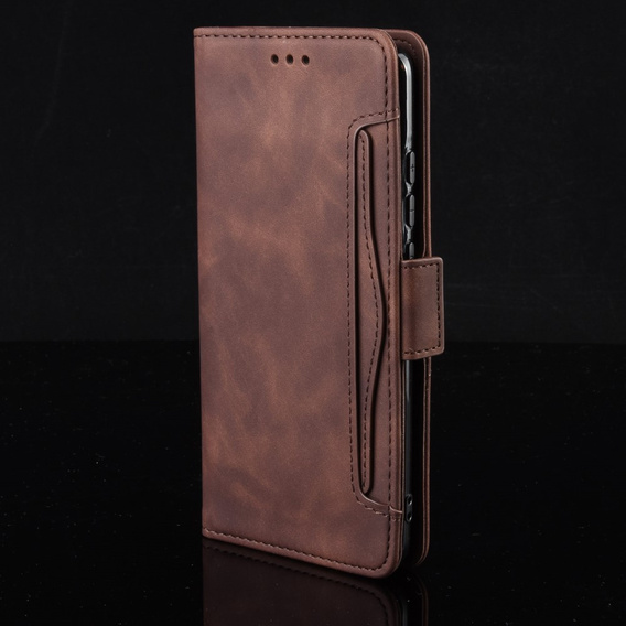 Футляр з клапаном для Infinix Hot 50 4G, Card Slot, коричневий