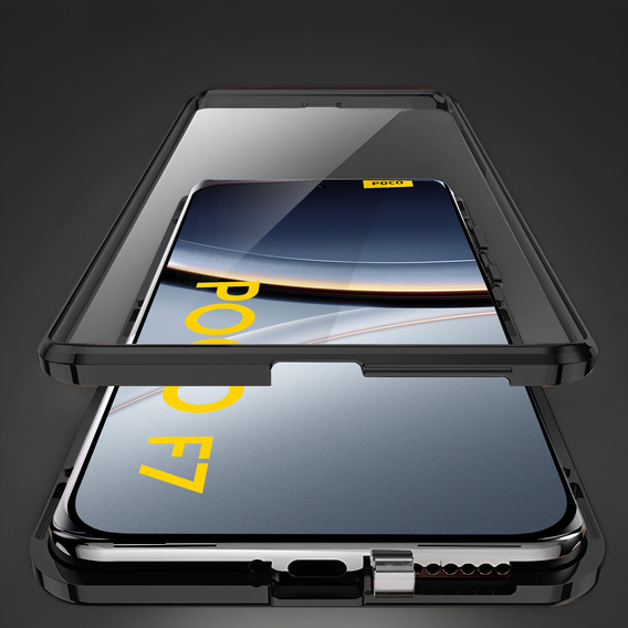 Магнітний чохол Dual Glass для Xiaomi Poco F7 5G