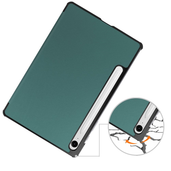 Чехол для Samsung Galaxy Tab S9 FE, Tri-fold, зелёный