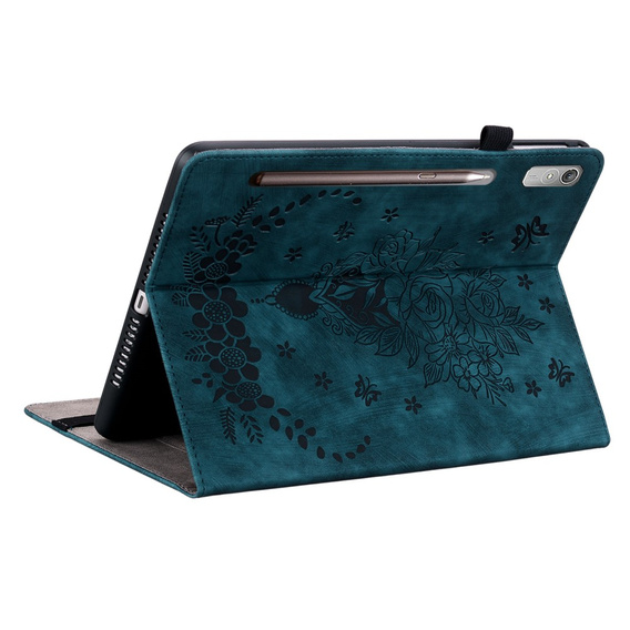 чехол-крышка для Lenovo Tab P12, flower, синий