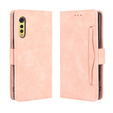 Откидной чехол для LG Velvet, Card Slot, розовый