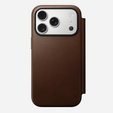 Чехол Nomad для iPhone 17 Pro, современный кожаный фолиант, коричневый