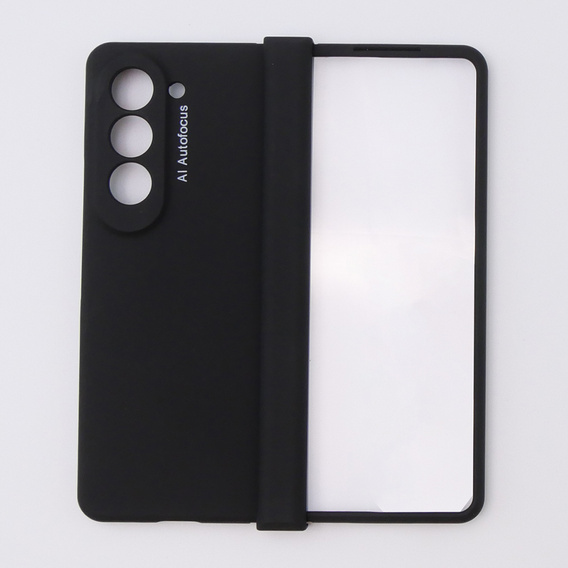 Чохол для Samsung Galaxy Z Fold5 5G, зі склом, чорний