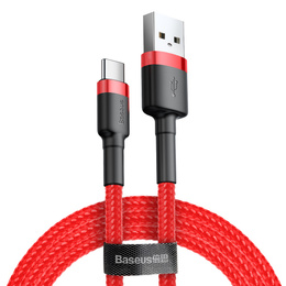 BASEUS Cafule Кабель Type-C 3A 0.5M - Чёрный/Красный